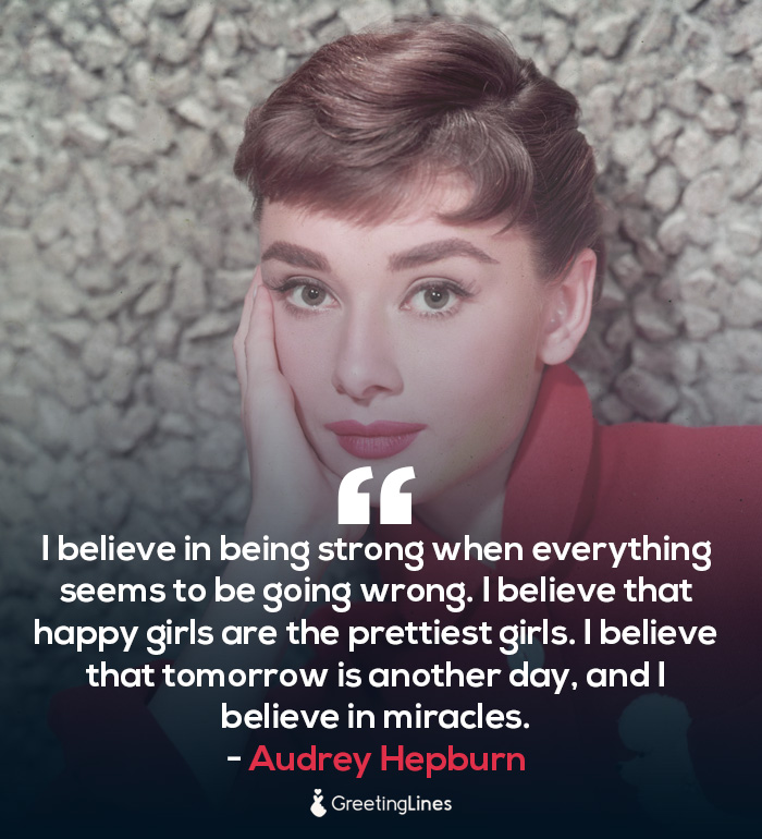 women's day quote by Audrey Hepburn