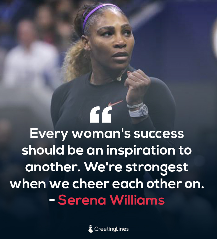 women's day quote by serena williams