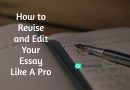 How to Revise and Edit Your Essay Like A Pro
