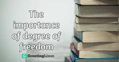 The importance of degree of freedom