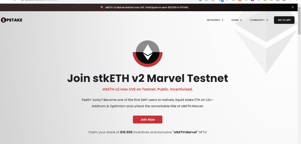 pStake Confirmed Airdrop stkETH v2 Marvel Testnet now LIVE